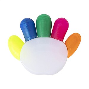 Zvýrazňovač ve tvaru ruky, 5 barev - reklamní předměty