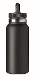 Dvoustěnná nerezová láhev, 970ml, černá