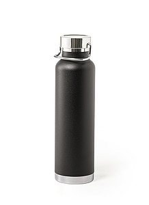 Dvoustěnná nerezová termoska, 650ml, s měděnou izolací, černá - reklamní předměty