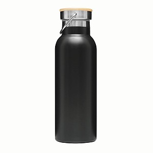 Dvouvrstvá nerezová láhev na pití, 500ml, černá