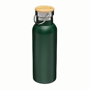 Dvouvrstvá nerezová láhev na pití, 500ml, zelená - reklamní předměty
