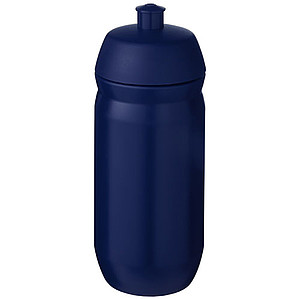 Láhev na pití 500ml, tělo je modré z pružného plastu, víčko je modré