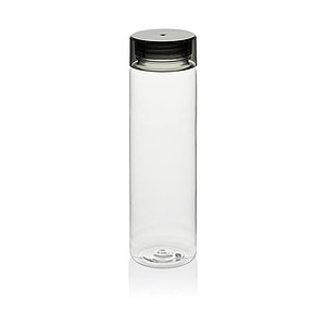 Láhev na pití z RPET, 600ml, transparentní se šedým víčkem