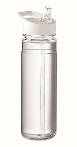 Láhev na pití z RPET, 650ml, bílé víčko