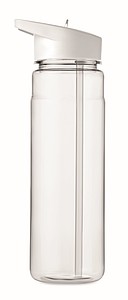 Láhev na pití z RPET, 650ml, bílé víčko