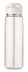 Láhev na pití z RPET, 650ml, bílé víčko