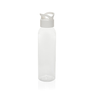 Láhev na pití z RPET, 650ml, transparentní bílá - ekologické reklamní předměty