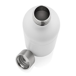Láhev na sycené nápoje z recyklované oceli, objem 800 ml, bílá