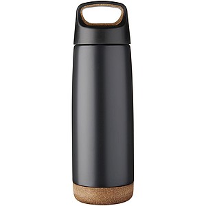 Měděná sportovní láhev s vakuovou izolací, objem 600 ml, černá