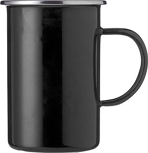 MEDIAS Plecháček, 450 ml, černá - reklamní hrnky