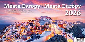 Města Evropy 2026, stolní kalendář