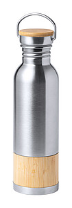Nerezová láhev na pití 750ml, s bambusovými detaily - reklamní předměty