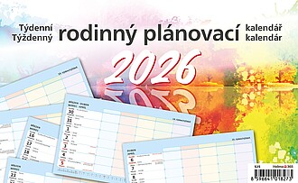 Rodinný plánovací kalendář 2026, stolní kalendář
