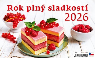 Rok plný sladkostí 2026, stolní kalendář