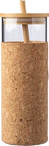 Skleněný jednostěnný hrnek, 450 ml, hnědá - reklamní hrnky