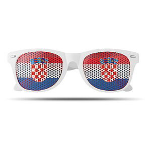 Sluneční brýle s vlajkou Chorvatska, bílá
