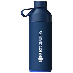 Termo láhev na pití, 1l, z recyklovaných materiálů, modrá