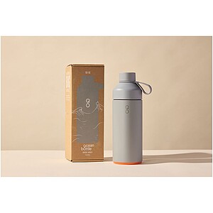 Termo láhev na pití, 1l, z recyklovaných materiálů, šedá