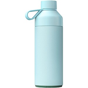Termo láhev na pití, 1l, z recyklovaných materiálů, světle modrá