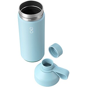 Termo láhev na pití, 1l, z recyklovaných materiálů, světle modrá