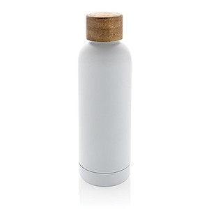 Termoska z recyklované oceli, objem 500 ml, bílá