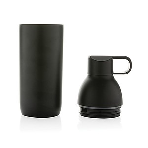 Termoska z recyklované oceli, objem 540 ml, černá