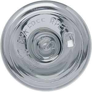 Transparentní láhev na pití, 650ml, recyklovaný plast, černá