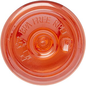 Transparentní láhev na pití, 650ml, recyklovaný plast, červená