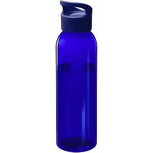 Transparentní láhev na pití, 650ml, recyklovaný plast, modrá