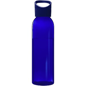 Transparentní láhev na pití, 650ml, recyklovaný plast, modrá