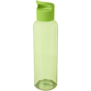 Transparentní láhev na pití, 650ml, recyklovaný plast, zelená