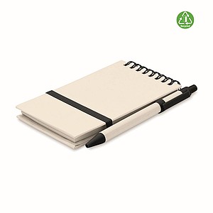 Zápisník A6 s KP, černé detaily - reklamní zápisník